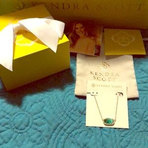 NWT Kendra Scott Gold Elisa Necklace In Cat’s Eye